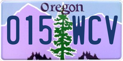 OR license plate 015WCV