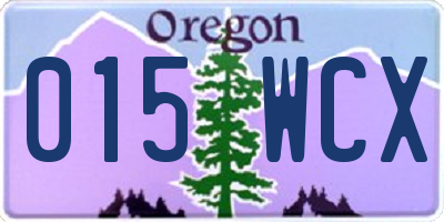 OR license plate 015WCX