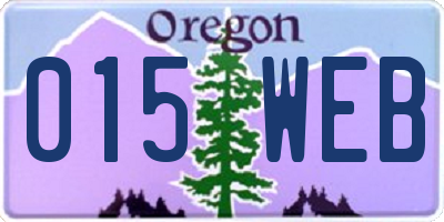 OR license plate 015WEB