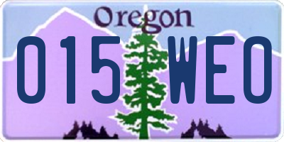 OR license plate 015WEO