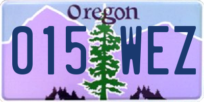 OR license plate 015WEZ