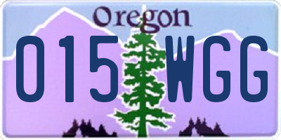 OR license plate 015WGG