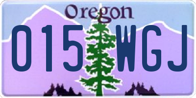 OR license plate 015WGJ