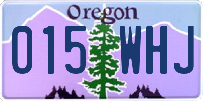 OR license plate 015WHJ