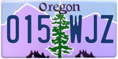 OR license plate 015WJZ