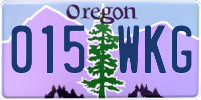 OR license plate 015WKG