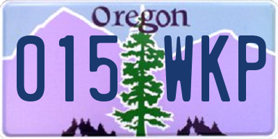 OR license plate 015WKP