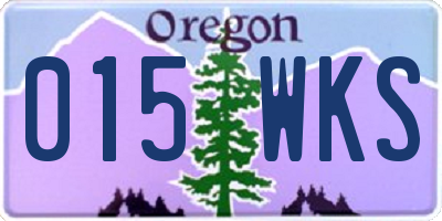 OR license plate 015WKS