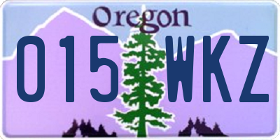 OR license plate 015WKZ