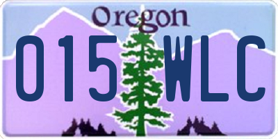 OR license plate 015WLC