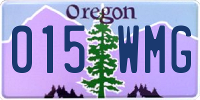 OR license plate 015WMG