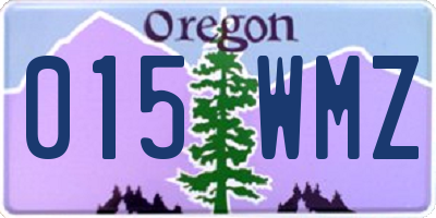 OR license plate 015WMZ