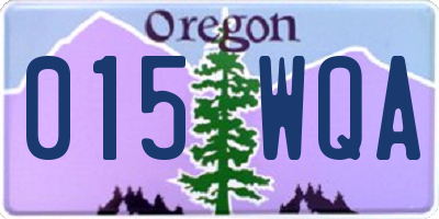 OR license plate 015WQA