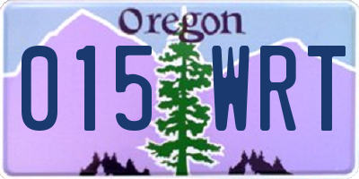 OR license plate 015WRT