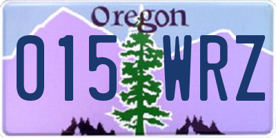 OR license plate 015WRZ