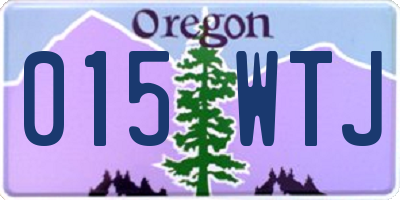 OR license plate 015WTJ