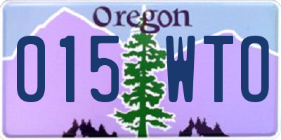 OR license plate 015WTO