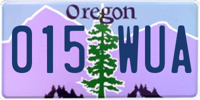 OR license plate 015WUA