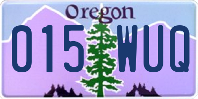 OR license plate 015WUQ