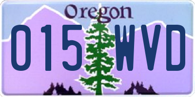OR license plate 015WVD