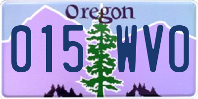 OR license plate 015WVO