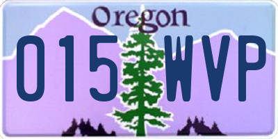 OR license plate 015WVP