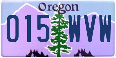OR license plate 015WVW