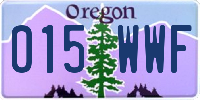 OR license plate 015WWF