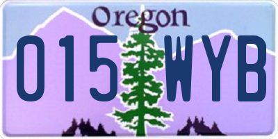 OR license plate 015WYB