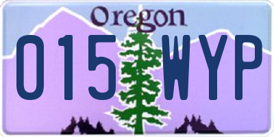 OR license plate 015WYP