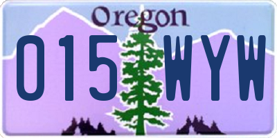OR license plate 015WYW