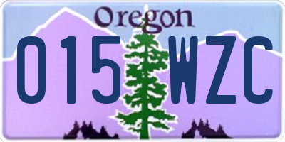 OR license plate 015WZC