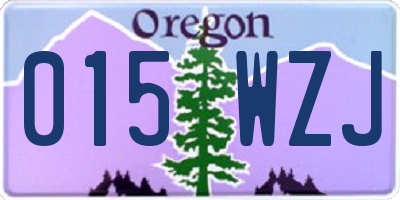 OR license plate 015WZJ