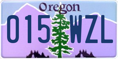 OR license plate 015WZL