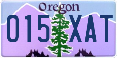 OR license plate 015XAT