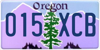 OR license plate 015XCB