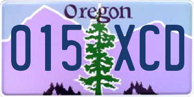 OR license plate 015XCD