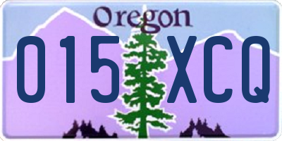 OR license plate 015XCQ