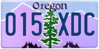 OR license plate 015XDC