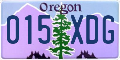 OR license plate 015XDG