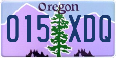 OR license plate 015XDQ