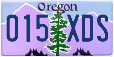 OR license plate 015XDS