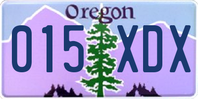 OR license plate 015XDX