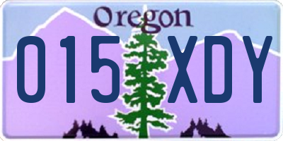 OR license plate 015XDY