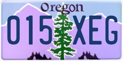 OR license plate 015XEG