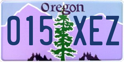 OR license plate 015XEZ
