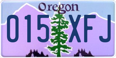 OR license plate 015XFJ