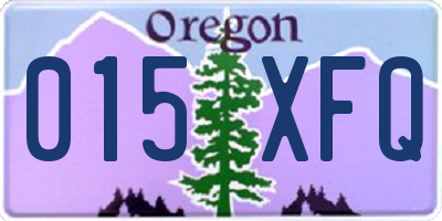 OR license plate 015XFQ
