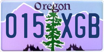 OR license plate 015XGB