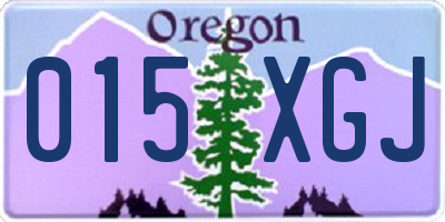 OR license plate 015XGJ